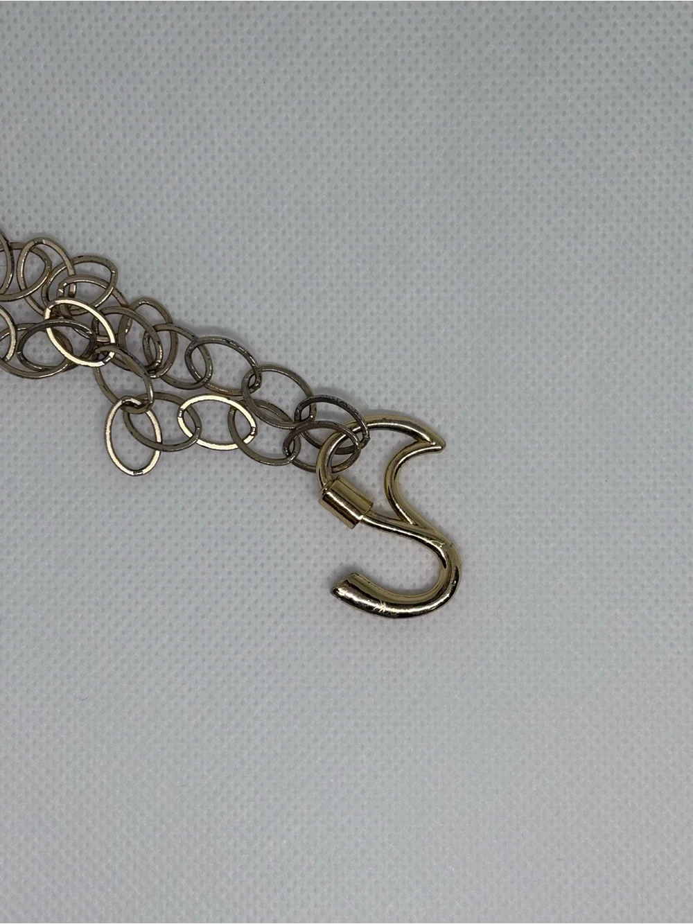 Gold Initial Necklace - Letter S Pendant with Crystal Accents